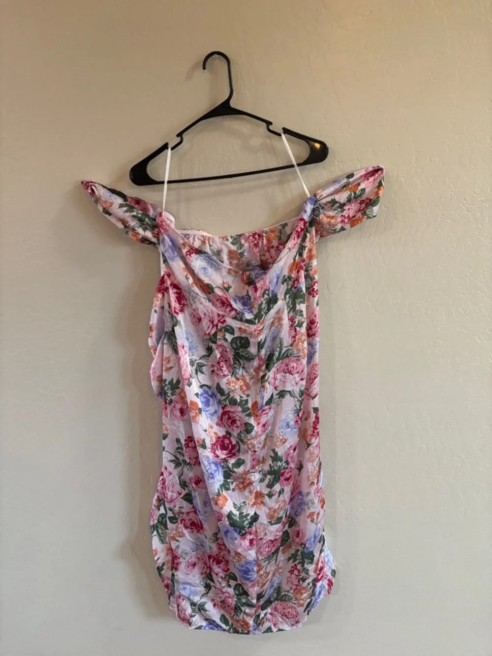 SHEIN Pink Floral Cowl Midi Dress - Picture 4 of 7